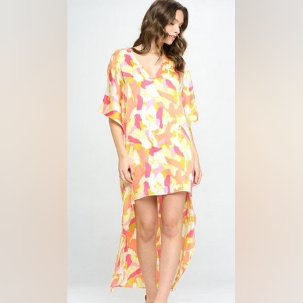 NWT Adrienne High Low Dress With Lining Size M